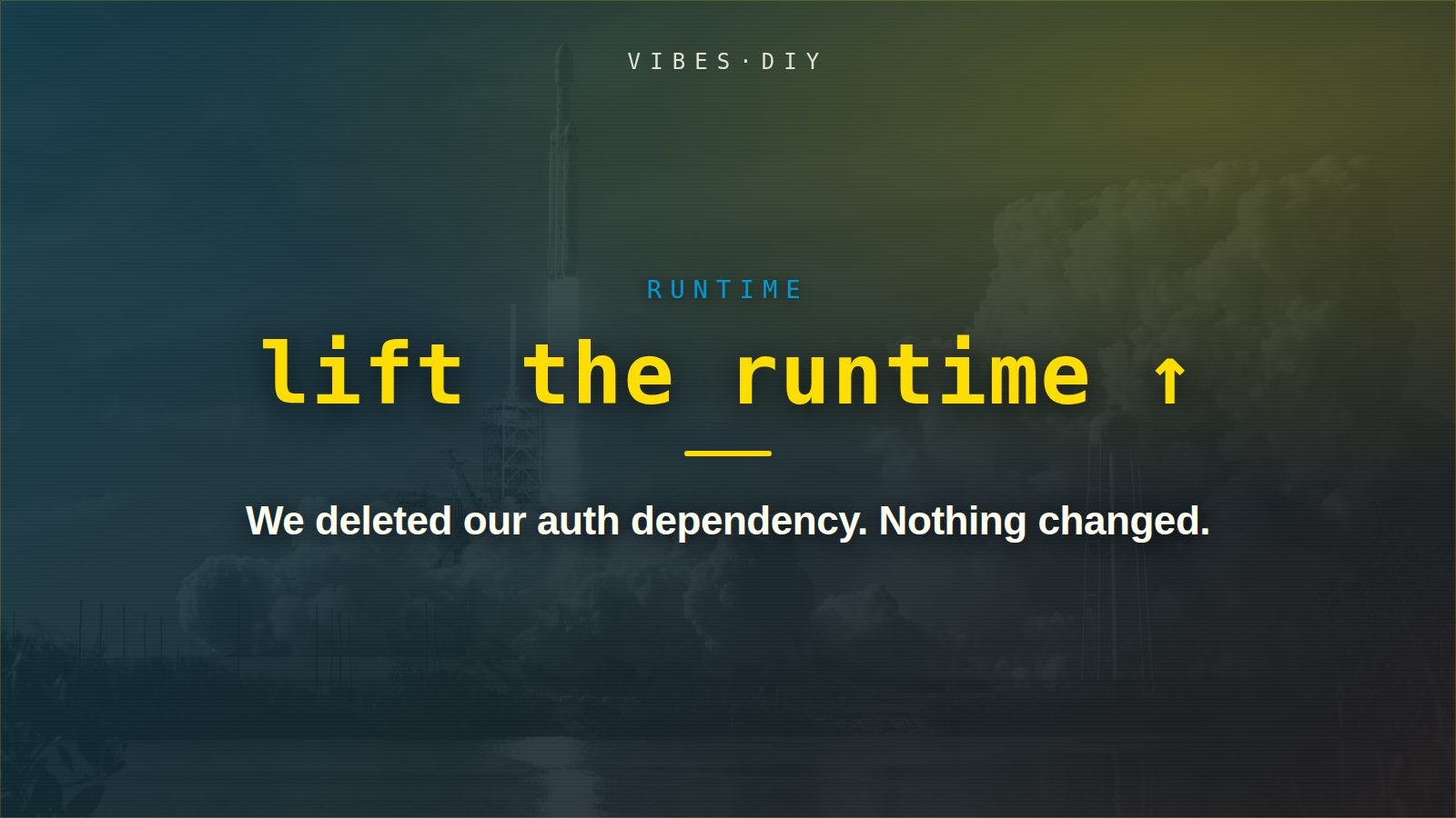 We deleted our auth dependency. Nothing changed.