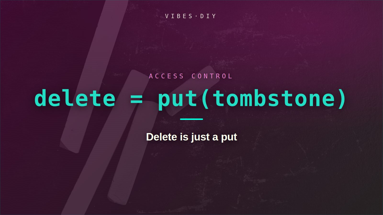 Delete is just a put