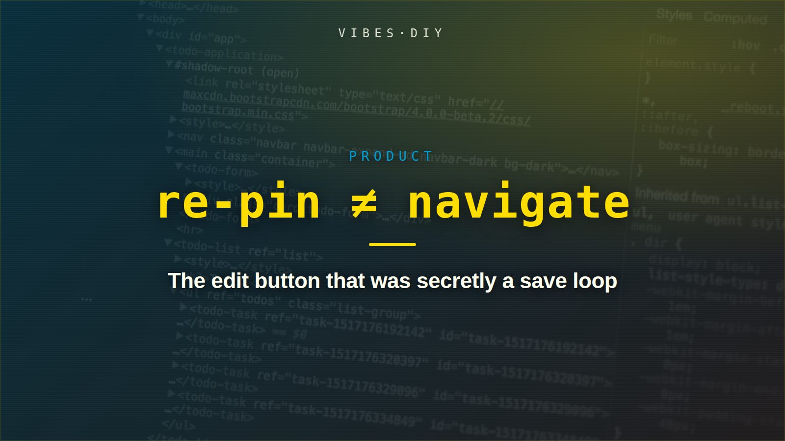 The edit button that was secretly a save loop