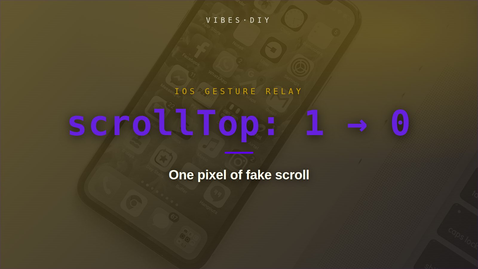 One pixel of fake scroll