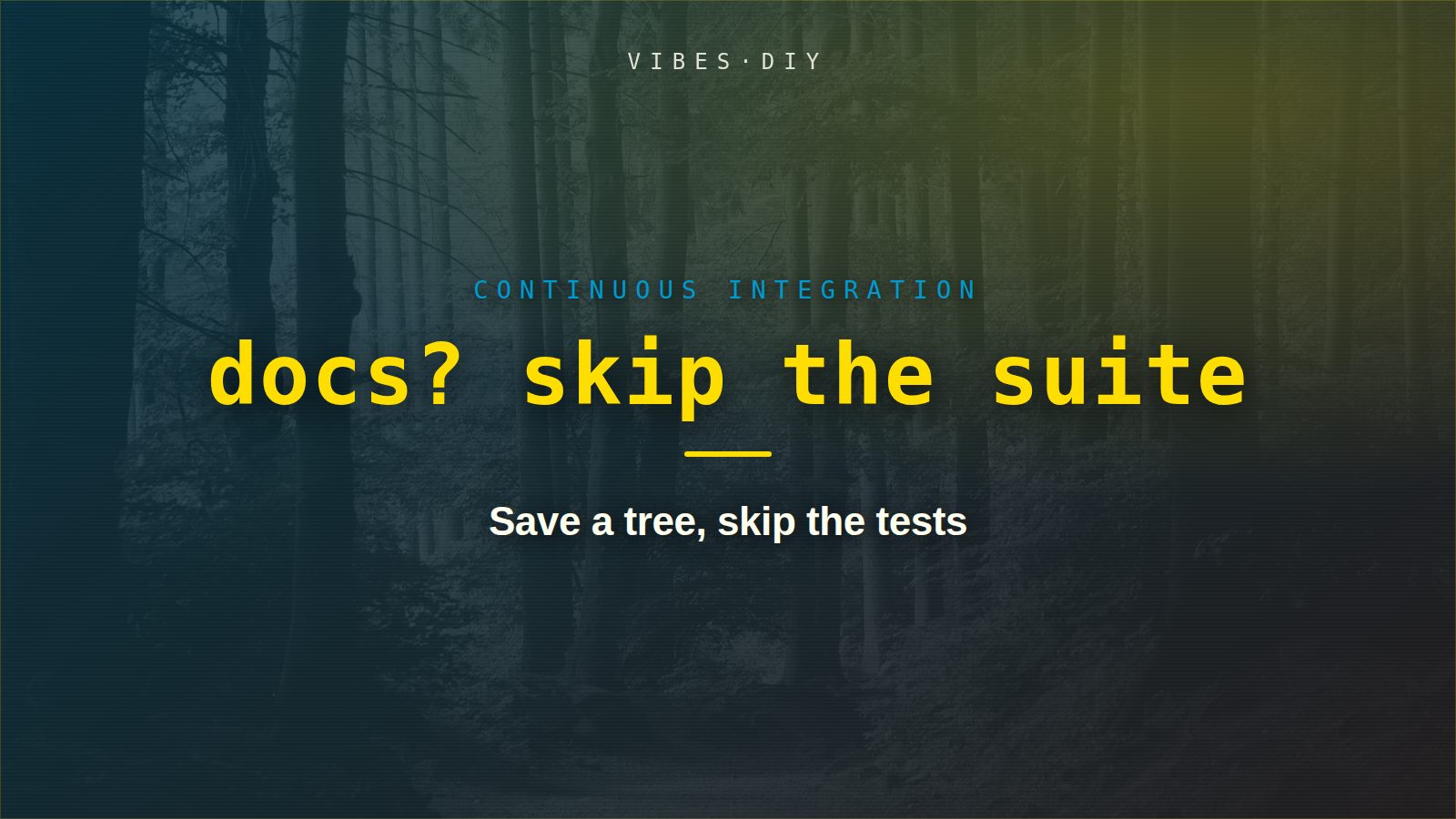 Save a tree, skip the tests: leaner CI for docs-only PRs
