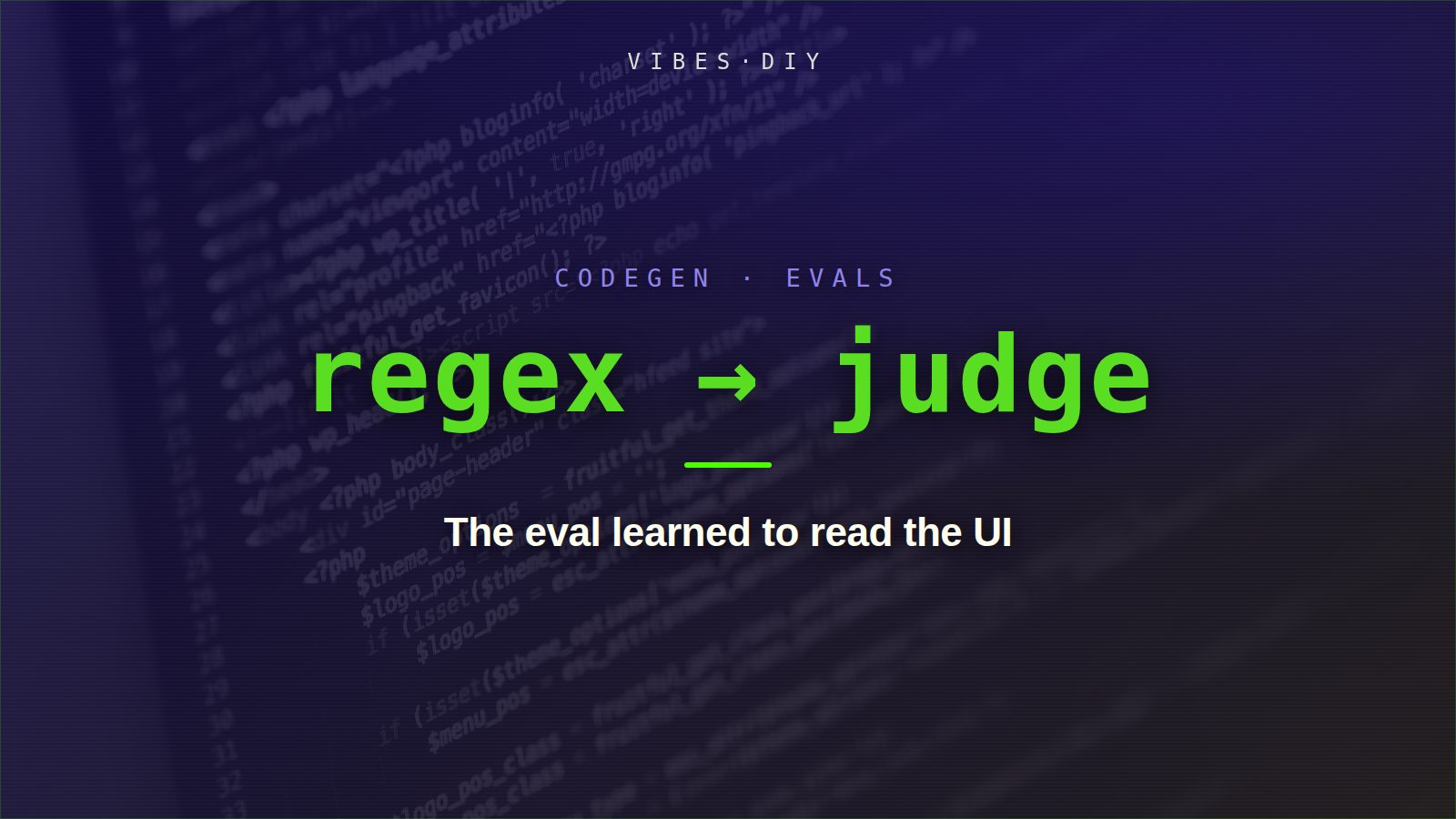 The eval learned to read the UI