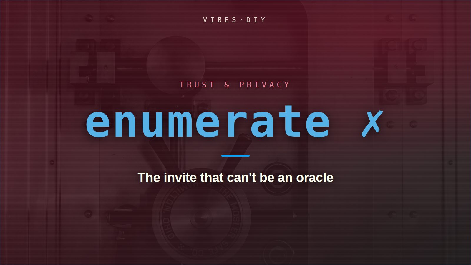 The invite that can't be an oracle