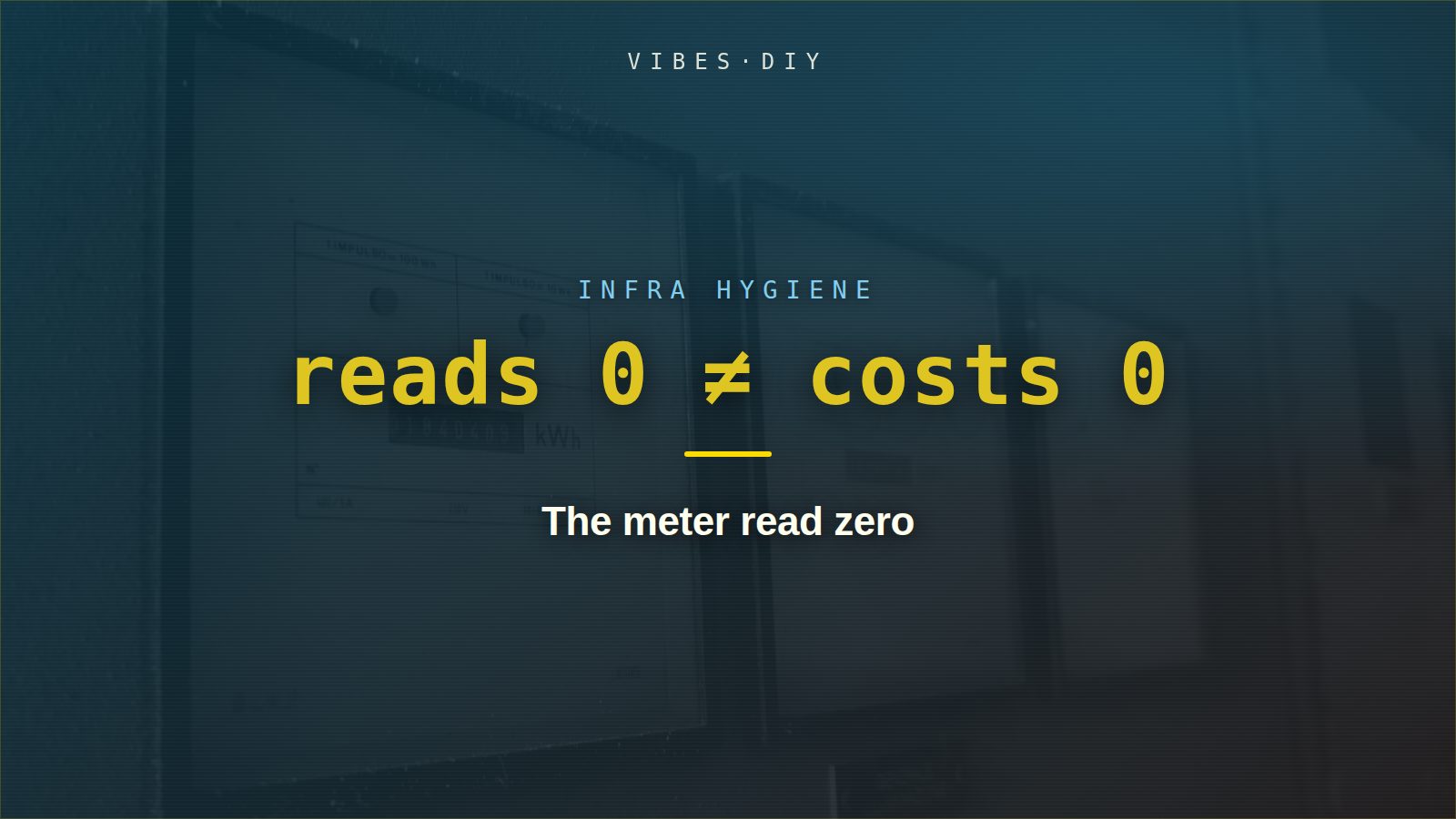 The meter read zero