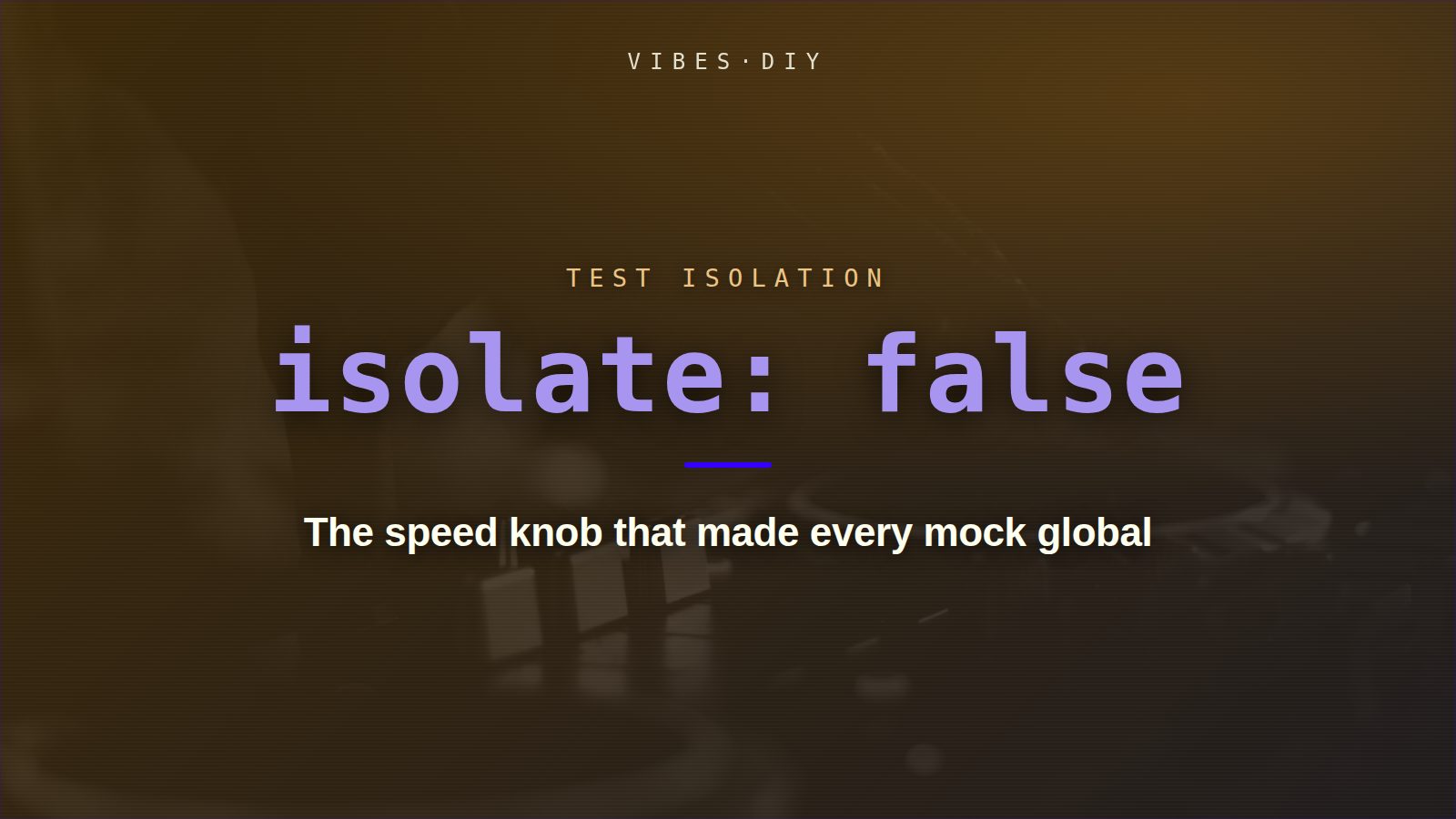The speed knob that made every mock global
