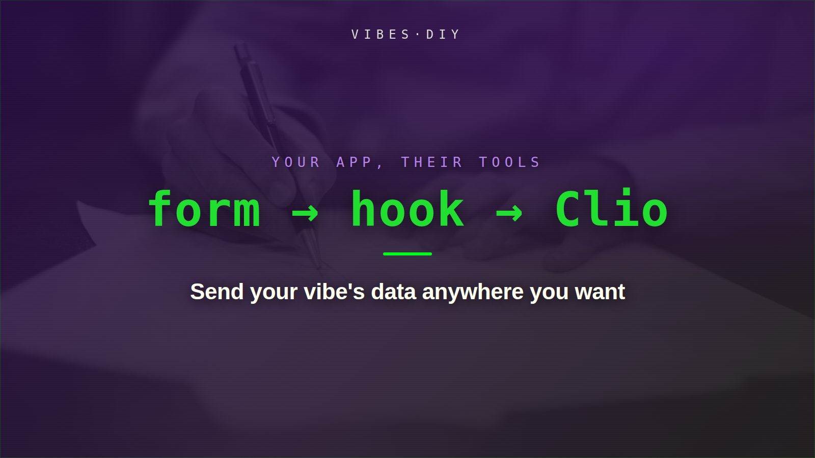 Send your vibe's data anywhere you want